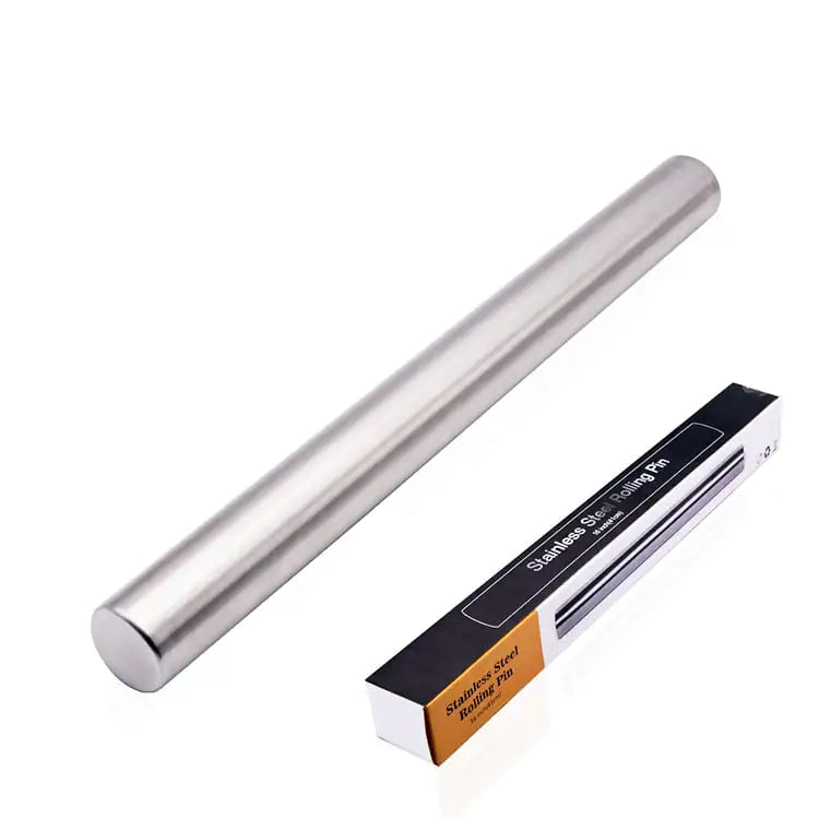 Sleek Steel Kitchen Rolling Pin